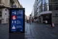 Poster in a street for Coronavirus prevention moves and gestures wash hands, social distancing,