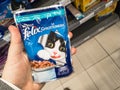 Felix logo on a pack of canned cat wet food for sale. Royalty Free Stock Photo