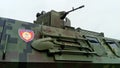 Belgrade / Serbia - November 9, 2019: Wheeled armored combat vehicles have several advantages compared to tracked