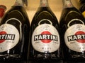 Asti Sparkling wine with the logo of Martini for sale. Royalty Free Stock Photo