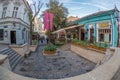 Restaurant on the old street Skadarlija, Belgrade, Serbia