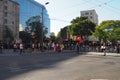 Belgrade, Serbia, 9.9.2023 Pride protest march entry point from Slavia Square towards King Milan Street. Start of The