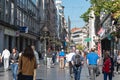 Belgrade, Serbia - September 10, 2019: Crowd of people in Knez Mihailova Street (Kneza Mihaila Royalty Free Stock Photo