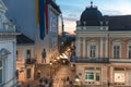 Belgrade, Serbia - September 13, 2019: High angle view at Knez Mihailova street Royalty Free Stock Photo