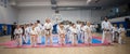 Kids and Children Martial Arts Sport Demonstration. Kyokushin Belgrade Trophy Royalty Free Stock Photo