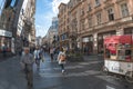 Belgrade, Serbia - September 13, 2019: Knez Mihailova, or Prince Michael pedestrian street in Belgrade city center Royalty Free Stock Photo