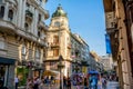 BELGRADE, SERBIA - SEPTEMBER 23: Knez Mihailova Street on September 23, 2015 in Belgrade, Serbia. Street is the main shopping mil Royalty Free Stock Photo