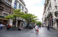 People walking at the most famous street Knez Mihailova Royalty Free Stock Photo