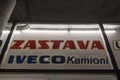 Logos of Iveco Kamioni and Zastava on their retailer for Belgrade center.