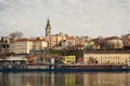 Belgrade, Serbia, St. Michael`s Cathedral and the old town from the Sava river Royalty Free Stock Photo