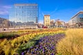 Belgrade. Slavija square in Beograd nature and architecture view