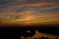 Belgrade sunset river dunav Royalty Free Stock Photo