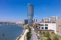 Belgrade Watefront City Center from Gazela Bridge Royalty Free Stock Photo