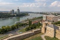 Belgrade Waterfront view with Sava River Royalty Free Stock Photo
