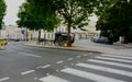 Belgravia. London. Road crossing, Flower seller. UKarea