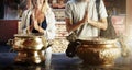 Belief Conviction Couple Incense Religion Faith Concept Royalty Free Stock Photo