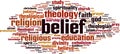 Belief word cloud Royalty Free Stock Photo