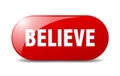 believe button. believe sign. key. push button. Royalty Free Stock Photo