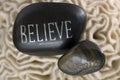 Believe create spa stones Royalty Free Stock Photo