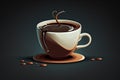 Believe It or Not Coffee Cup Vector Illustration. Generative Ai