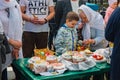 Believers consecrate Easter eggs and Easter cakes in church