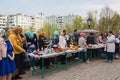 Believers consecrate Easter eggs and Easter cakes in church