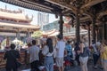 Believers piously worship in the Bangka Longshan Temple