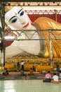 Belivers praying at the pagoda Chaukhtatgy of Yangon