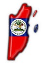 Belize button flag map shape