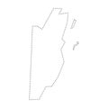 Belize dotted outline vector map