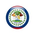 Belize flag on button