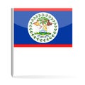 Belize Flag Pin Vector Icon Royalty Free Stock Photo