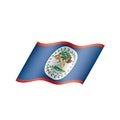 Belize flag, vector illustration