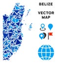 Blue Triangle Belize Map