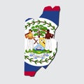 Belize Map Flag