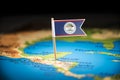 Belize marked with a flag on the map Royalty Free Stock Photo
