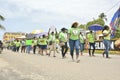 Belize National Teachers` Union protest pay cuts