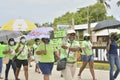 Belize National Teachers` Union protest pay cuts