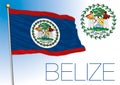 Belize official national flag and coat of arms