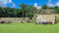 Tourist Visiting Ancient Ruins Belize Royalty Free Stock Photo
