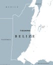 Belize political map