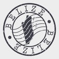 Belize Stamp Postal. Map Silhouette Seal. Passport Round Design. Vector Icon. Design Retro Travel.