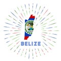 Belize sunburst badge.