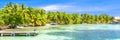 Belize, a tropical paradise in Central America. Web banner panoramic view Royalty Free Stock Photo