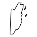 Belize vector country map thick outline icon