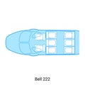 Bell 222 airplane scheme. Civil Aircraft Guide