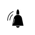 Bell black icon, vector sign on isolated background. Bell concept symbol, illustration Royalty Free Stock Photo