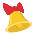 Bell with a bow cartoon icon