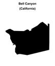 Bell Canyon outline map Royalty Free Stock Photo