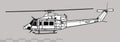 Bell CH-146 Griffon. Vector drawing of multirole utility helicopter.